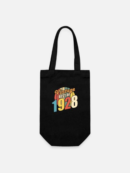 Jahrgang 1928 Best of 1928 - Annif 96 Jahre - Geschenkbeutel für Flaschen - Schwarz