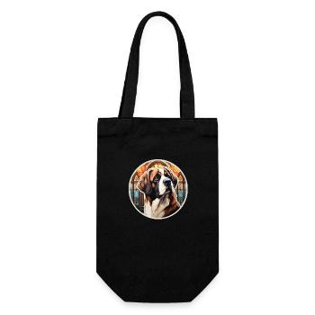 Saint Bernard Rescue Dog - Gift Bag for Bottles - black - Front