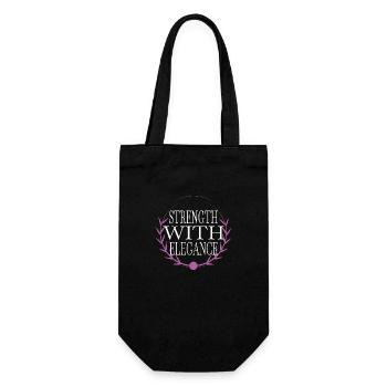 gift idea embodying grace grace quotes - Geschenkbeutel für Flaschen - Schwarz - Vorne