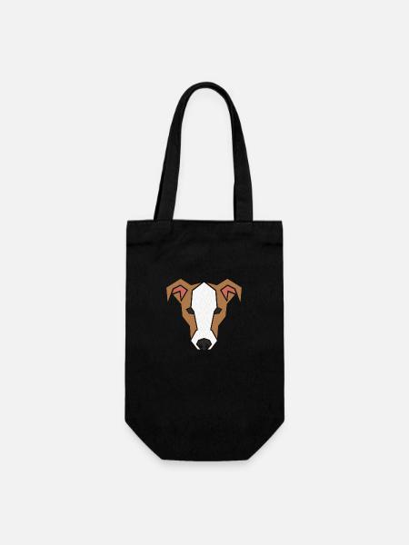 Jack Russell Faces 1a - Gift Bag for Bottles - black