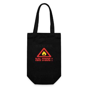 Danger papa cuisine !!! - Sac à bouteille - noir - Devant
