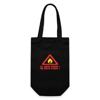 Danger ma soeur cuisine - Sac à bouteille - noir - Devant