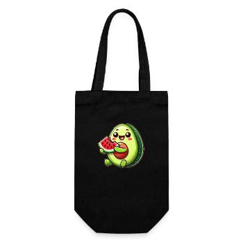 Doux Avocat Melon Dessin Animé Fruit Été - Sac à bouteille - noir - Devant