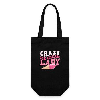Crazy Ice Cream Lady Summer Scoop Cone - Geschenkbeutel für Flaschen - Schwarz - Vorne