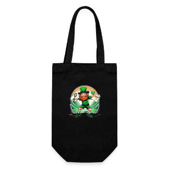 St. Patrick's Day Shamrock Tennis - Gift Bag for Bottles - black - Front