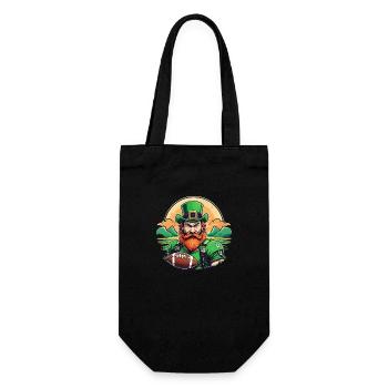 St. Patrick's Day Shamrock American Football - Gift Bag for Bottles - black - Front