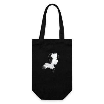 Pays-Bas | Vrai football | Carte - Sac à bouteille - noir - Devant