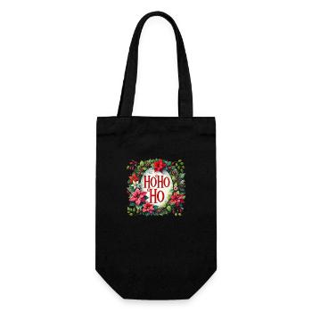 Ho ho ho Merry Christmas - Gift Bag for Bottles - black - Front