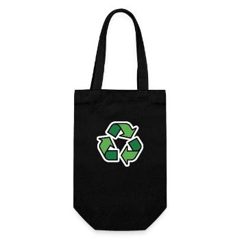 Recycling - Gift Bag for Bottles - black - Front