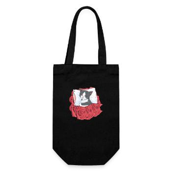Chat Roses Chats endormis Chaton Bonne nuit - Sac à bouteille - noir - Devant