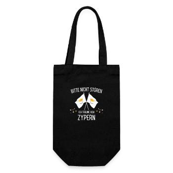 Bitte Nicht Stören Ich Träume Von Zypern - Geschenkbeutel für Flaschen - Schwarz - Vorne