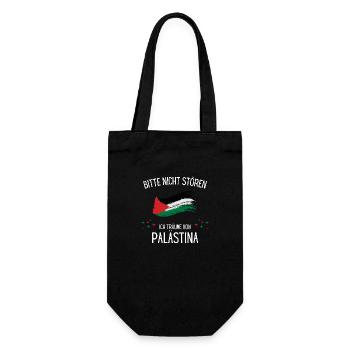 Bitte Nicht Stören Ich Träume Von Palästina - Geschenkbeutel für Flaschen - Schwarz - Vorne