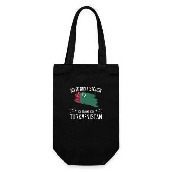 Bitte nicht stören ich träume von Turkmenistan - Geschenkbeutel für Flaschen - Schwarz - Vorne