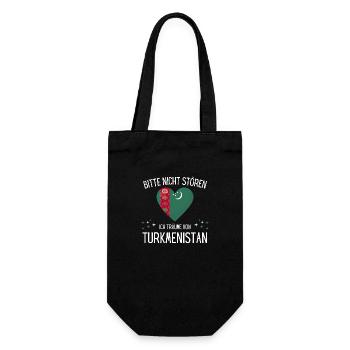 Bitte nicht stören ich träume von Turkmenistan - Geschenkbeutel für Flaschen - Schwarz - Vorne
