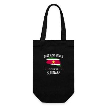 Bitte Nicht Stören Ich Träume Von Suriname - Geschenkbeutel für Flaschen - Schwarz - Vorne