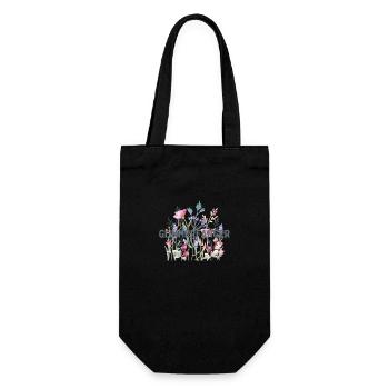 Fleurs | Autocollants | Capteur de mica - Sac à bouteille - noir - Devant