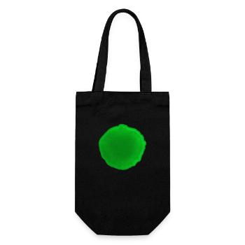 Punkt Grün - Geschenkbeutel für Flaschen - Schwarz - Vorne