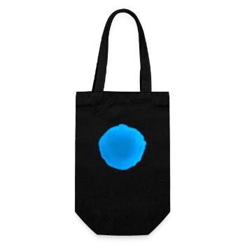 Punkt Blau - Geschenkbeutel für Flaschen - Schwarz - Vorne