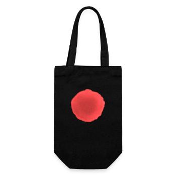 Punkt Rot - Geschenkbeutel für Flaschen - Schwarz - Vorne