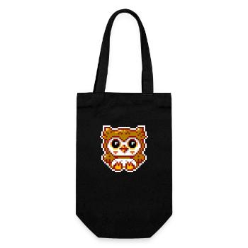 8bit Owl - Gift Bag for Bottles - black - Front