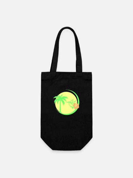 Palmier Colibri Hibiscus - Sac à bouteille - noir