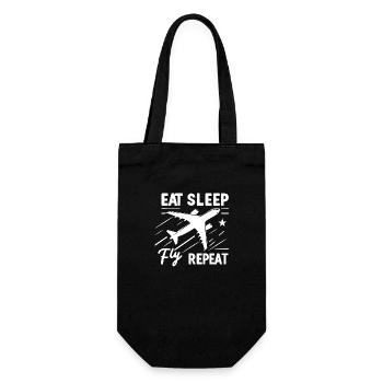 Manger dormir Mouche Répéter - Sac à bouteille - noir - Devant