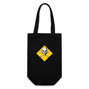 Skull and bones - Gift Bag for Bottles - black - Front