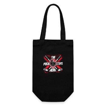 Lustiges Hockey Design für Fans - Geschenkbeutel für Flaschen - Schwarz - Vorne