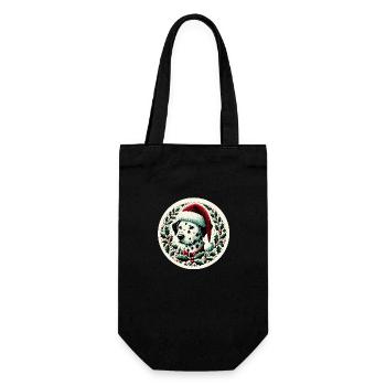 Dalmatien de Noël - Sac à bouteille - noir - Devant