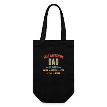 Ce papa génial appartient à Amian Hadley Latte - Sac à bouteille - noir - Devant