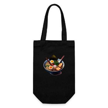 Ramen Nudelsuppe - Geschenkbeutel für Flaschen - Schwarz - Vorne
