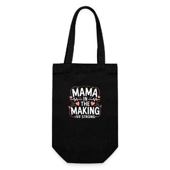 Proud IVF mom in the making - Gift Bag for Bottles - black - Front