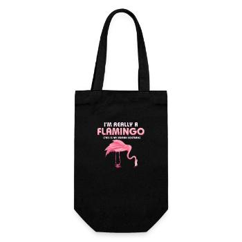 Je suis vraiment un flamant rose mignon oiseau rose - Sac à bouteille - noir - Devant
