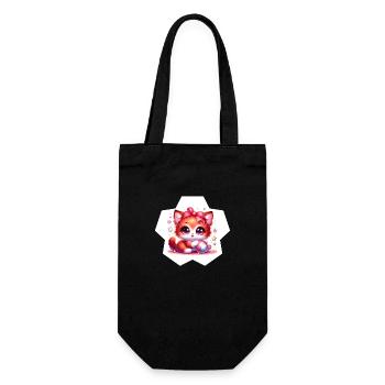 Kawaï Chaton joueur - Sac à bouteille - noir - Devant