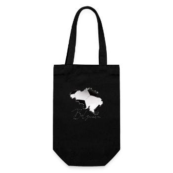 Belgium Map Frames Real Football EN - Gift Bag for Bottles - black - Front