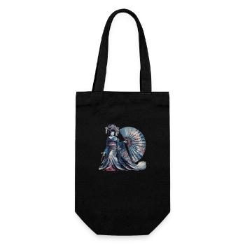 Cultural Treasures of Geisha - Gift Bag for Bottles - black - Front