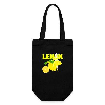 Vintage Retro Rockabilly Lemon Pinup - Gift Bag for Bottles - black - Front