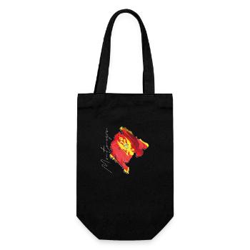 Montenegro Flagge in der Montenegro Landkarte EN - Geschenkbeutel für Flaschen - Schwarz - Vorne