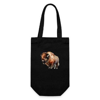 Peinture Bison - Sac à bouteille - noir - Devant