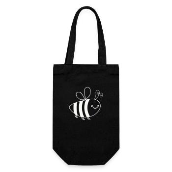 bee - Gift Bag for Bottles - black - Front