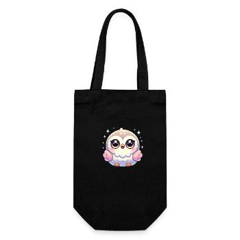 Super Cute Kawaii Baby Owl - Geschenkbeutel für Flaschen - Schwarz - Vorne