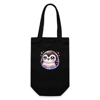 Super Cute Kawaii Baby Penguin - Geschenkbeutel für Flaschen - Schwarz - Vorne