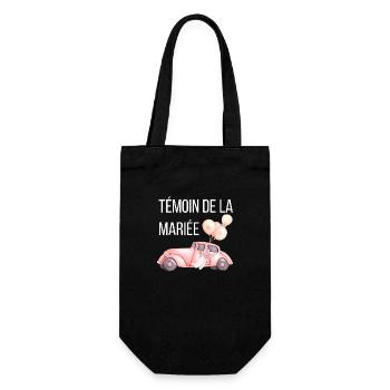 Témoin de la mariée - voiture mariage - Sac à bouteille - noir - Devant