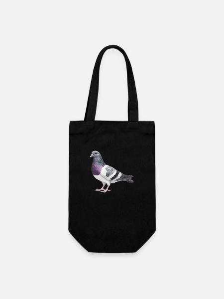 Taube - Geschenkbeutel für Flaschen - Schwarz