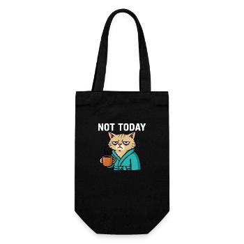 Cat "not today" - Gift Bag for Bottles - black - Front