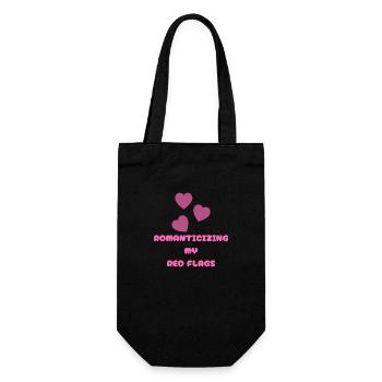 Romanticizing My Red Flags – Toxic But Cute Soft - Gift Bag for Bottles - black - Front