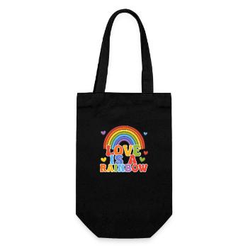 Love Is A Rainbow - Gift Bag for Bottles - black - Front