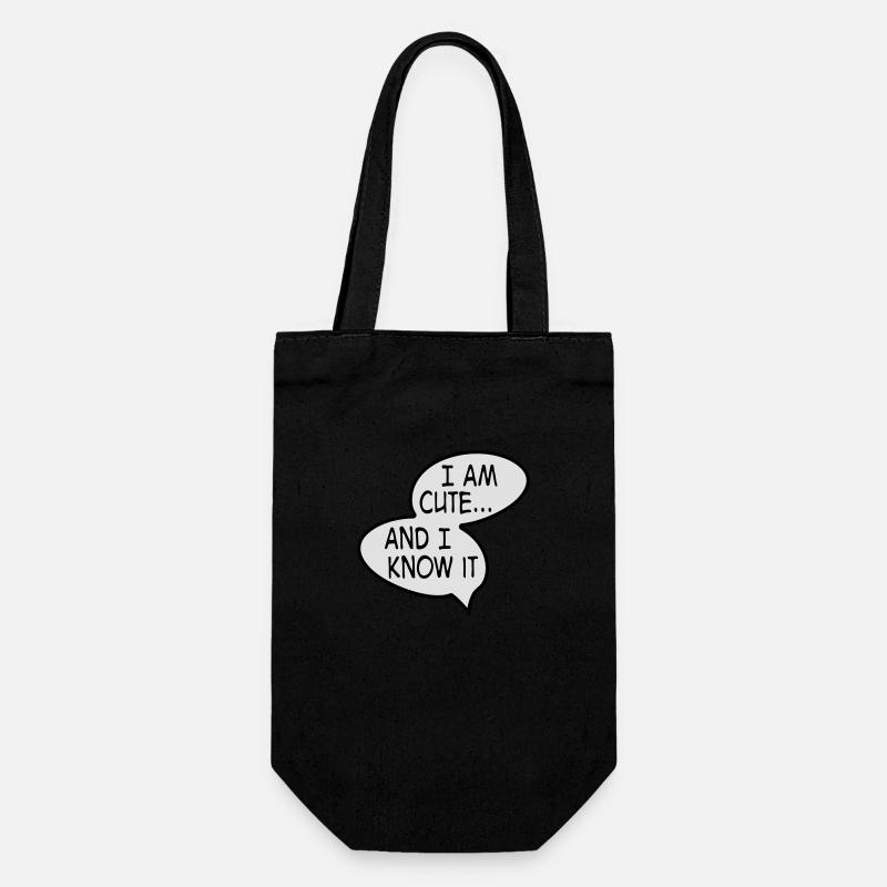 cute - Gift Bag for Bottles - black