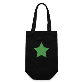 Star green - Gift Bag for Bottles - black - Front