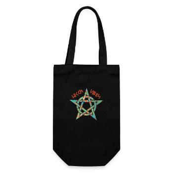 pentagram 3 e 4 wicca vibes runes - Gift Bag for Bottles - black - Front